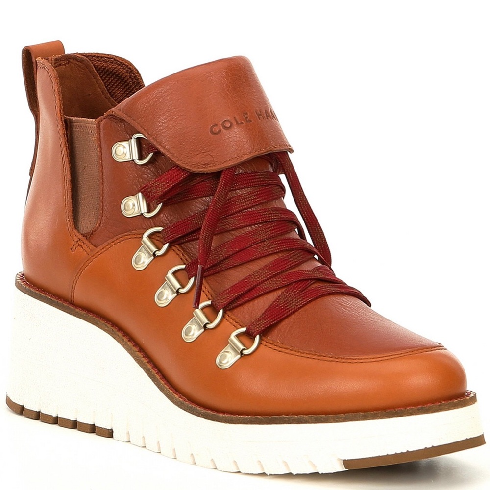 Cole Haan Zerogrand Waterproof Leather Wedge Boots